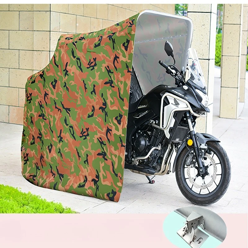 Semi-automatic galvanized pipe motorcycle canopy folding carport windproof, dustproof and rainproof carport