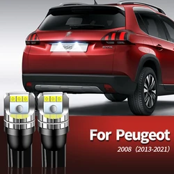 2Pcs Canbus LED License Plate Light W5W T10 For Peugeot 2008 2013-2018 2019 2020 2021 Number License Plate Lamps Car Accessories