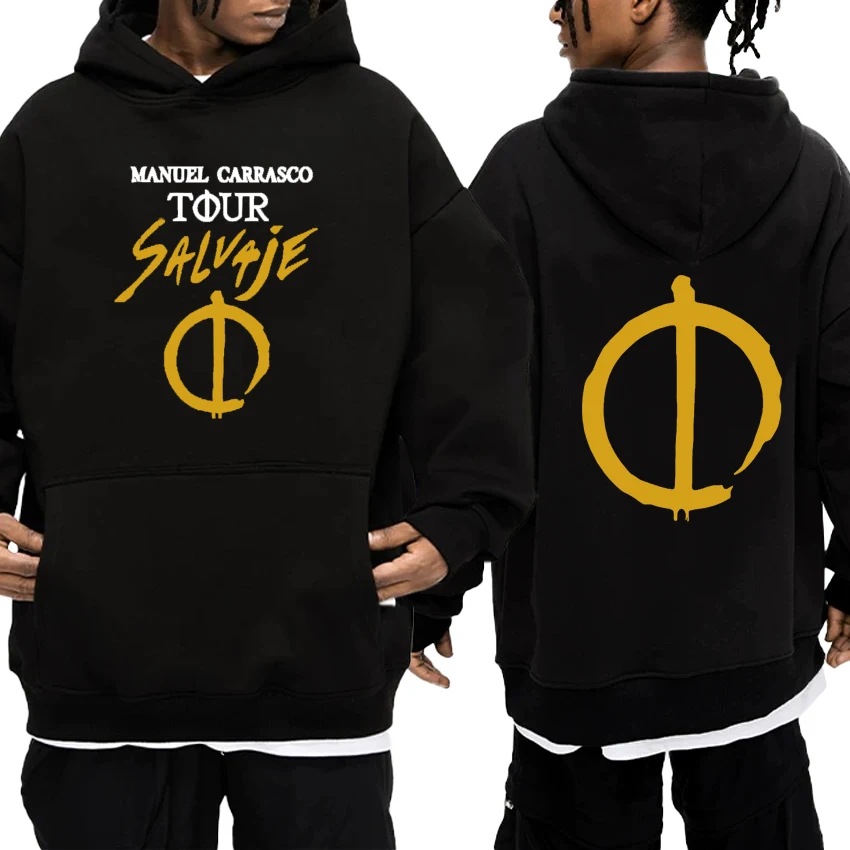 

Hot Rapper Manuel Carrasco Tour 2025 Double Sided printed Hoodie Men women harajuku vintage streetwear Unisex Fleece Sweatshirt