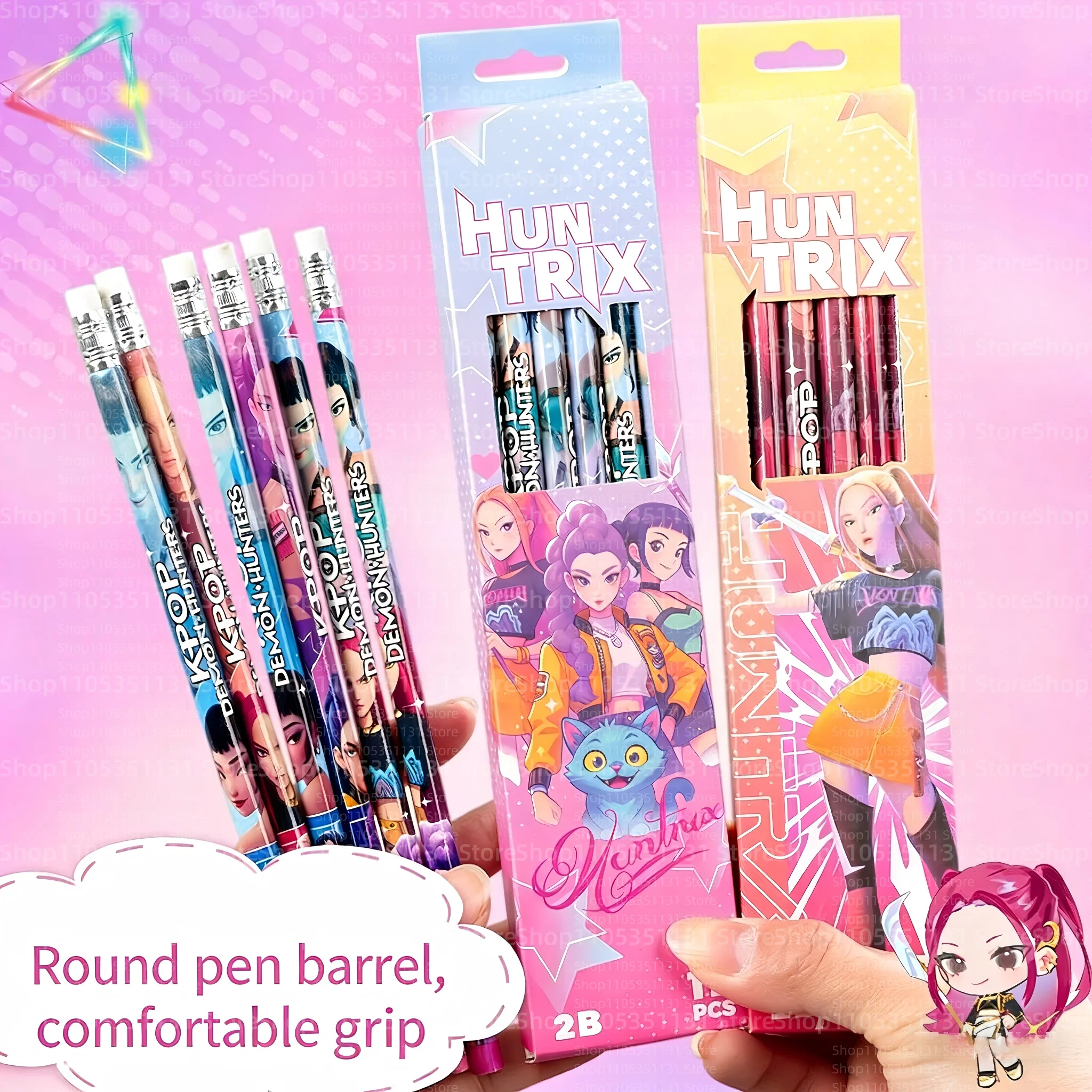 Anime-Mädchen Lumi Mila Zoi Hexenjäger-Bleistifte 2B HB Farbstifte Niedliches Cartoon-Schüler-Schreibwarenset für Tägliches Lernen Geschenke – Detail 9