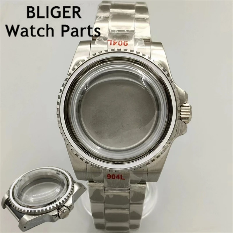 

BLIGER 40mm retro watch case domed glass fit NH35 NH36 NH34 ETA2824 PT5000 movement Oysters/Jubilee Stainless steel bracelet