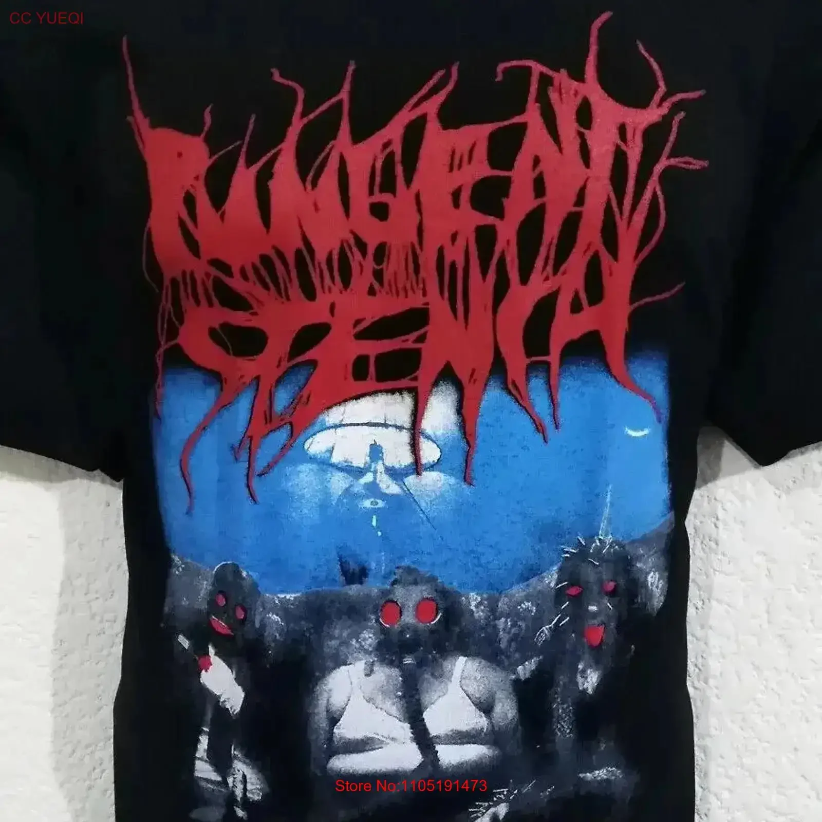 النمساوية الموت المعادن الفرقة Fo Go Yo So XL تي شيرت 100 القطن YAZBEK العلامة التجارية خمر غسلها امتدت قليلا مصمم الملابس #1