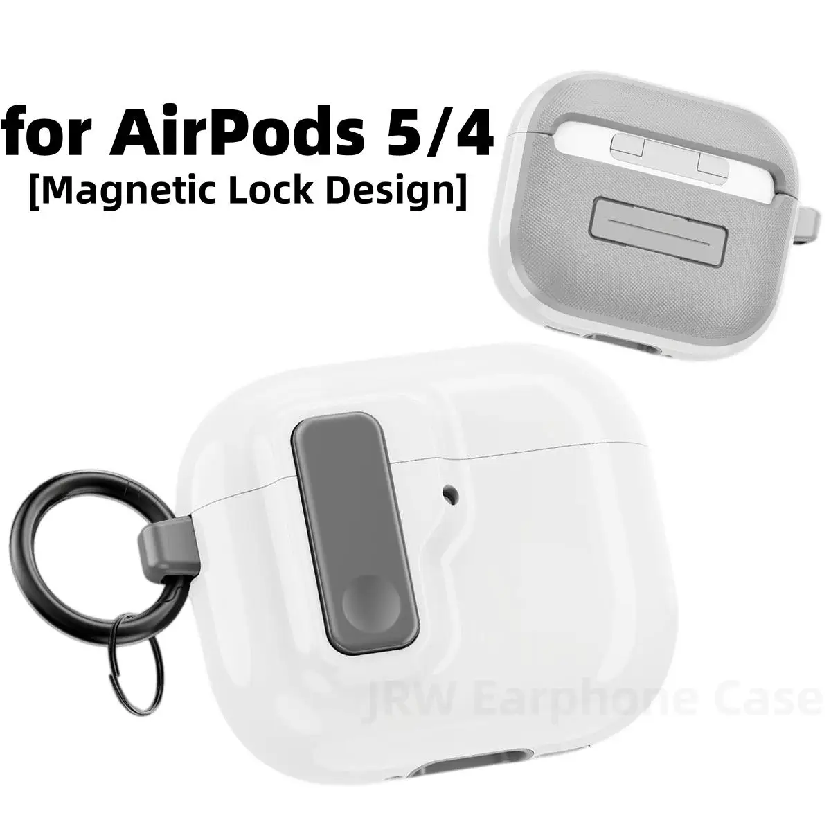 for AirPods 5/4 Case Magnetic Lock Design Shockproof Protector Headphone Accessories with Cleaner Kit & Keychain for AirPods 5/4