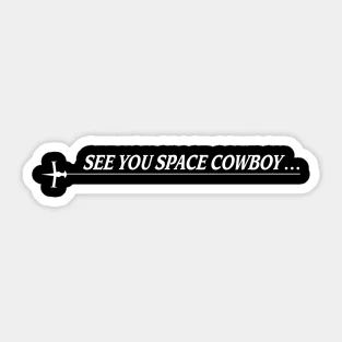 See You Space Cowboy  5PCS Stickers for Cartoon Funny Home Kid Luggage Wall Bumper Water Bottles Stickers Art Decor  Print Car