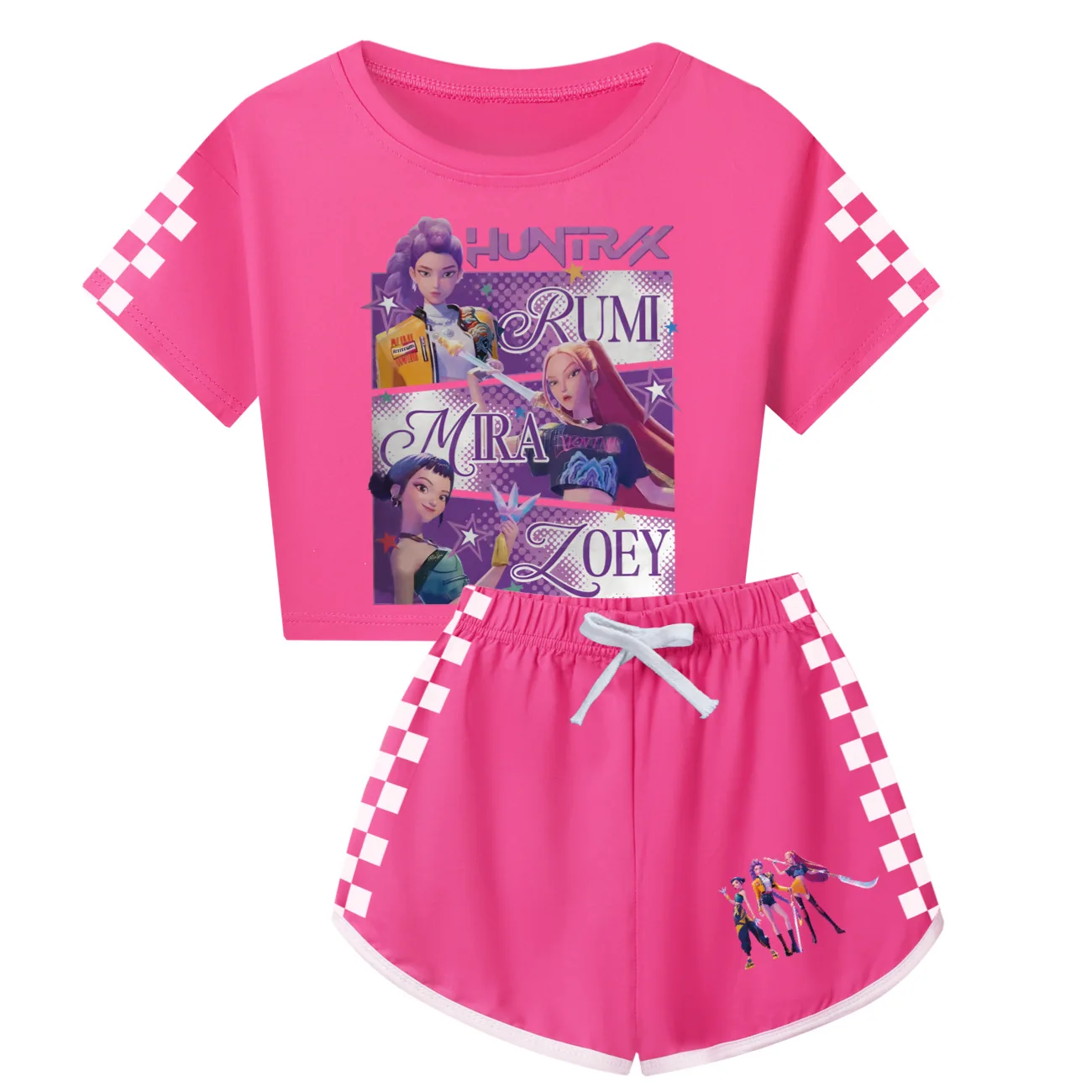 KPop شيطان الصيادين Huntrix بيجامة مجموعات الخريف بيجامات أطفال الفتيات الصبي لعبة القطن ملابس خاصة ملابس داخلية للأطفال مجموعة ملابس الاطفال #5