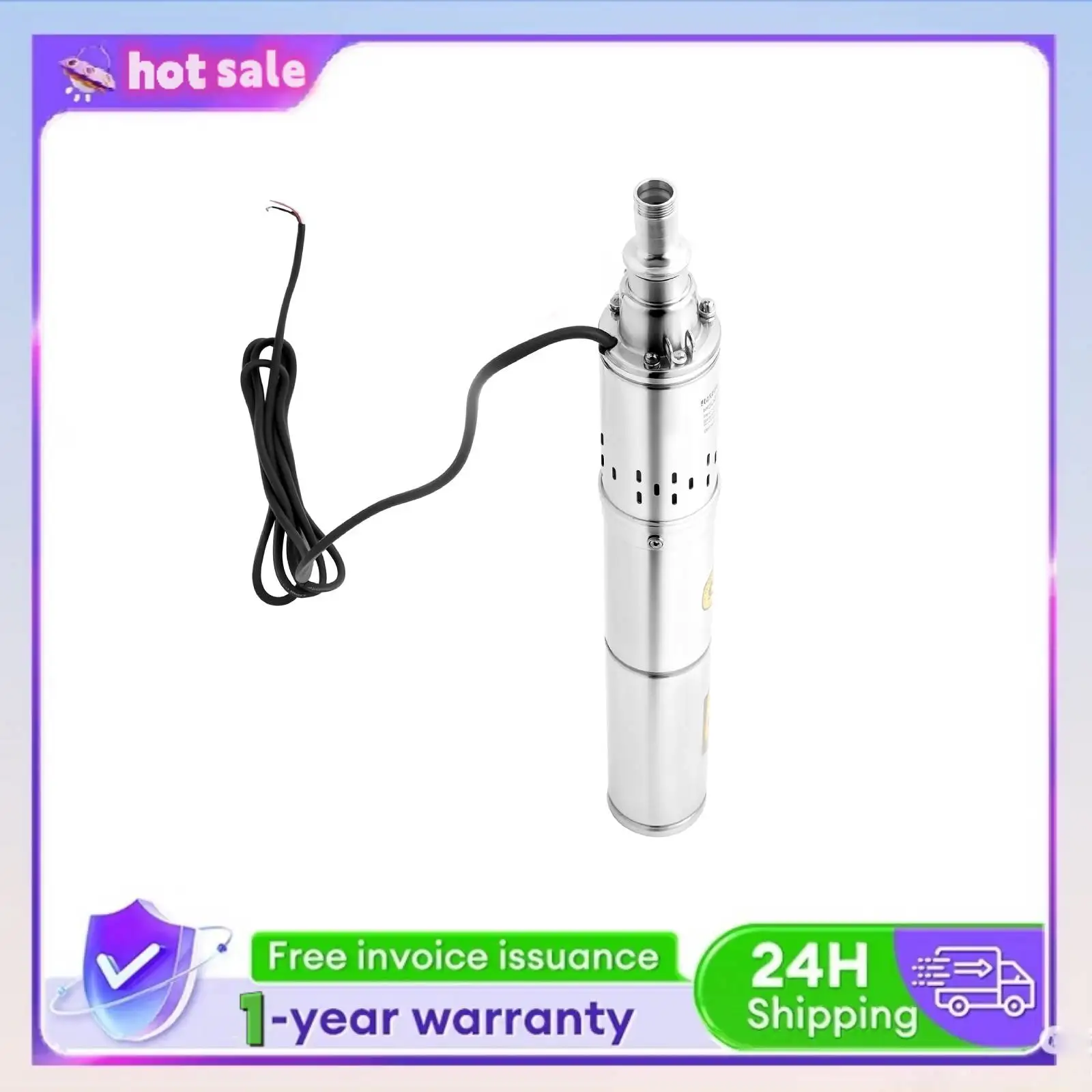 

0.37KW Deep Well Pump 2850RPM Submersible Water Pump with Filter for Irrigation/Landscaping/Construction/Water Supply