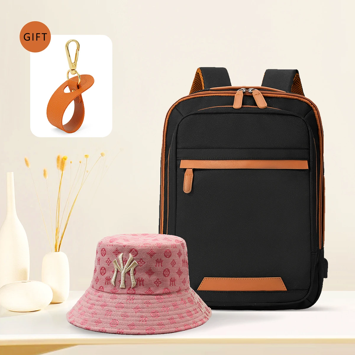 myco Hochwertiger wiederaufladbarer USB-Rucksack für Herren, wasserdichte Tasche, großer Laptop-Rucksack, Unisex, Schultasche, Jugendrucksack 5