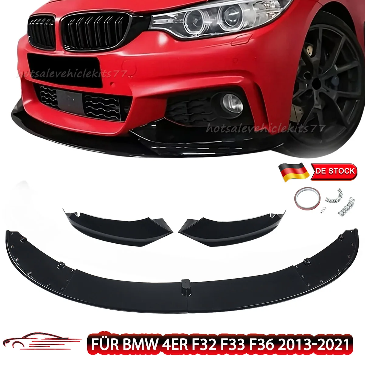 Magickit per BMW Serie 4 F32 F33 F36 418d 425d 440i 430d 420i M Sport 2014 2015 2016-2020 Splitter Paraurti Anteriore con Protezione Labbro e Finitura