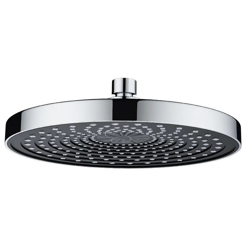 New 254MM Round High Pressure Top Spray Rain Shower Head Larger Flow Supercharge Rainfall Showerhead 360° Swivel Water Saving