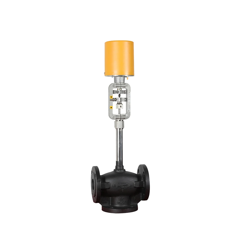 DN50 E07-B WCB  220VAC On-off   High Temperature 3-way Diverting Mixing Hot Thermal oil Electric control valve