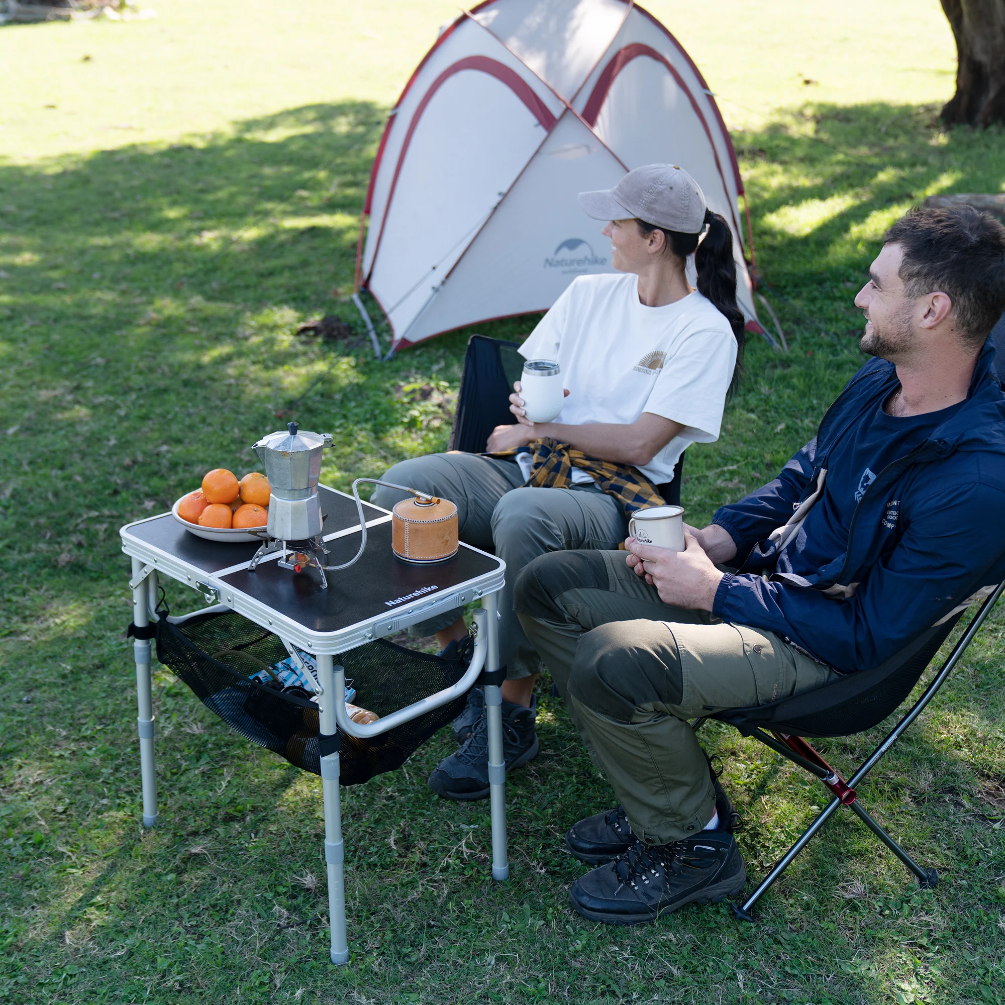 Naturehike Outdoor Ultralight Aluminum Portable Folding Liftable Table Camping Table Camping Picnic Table