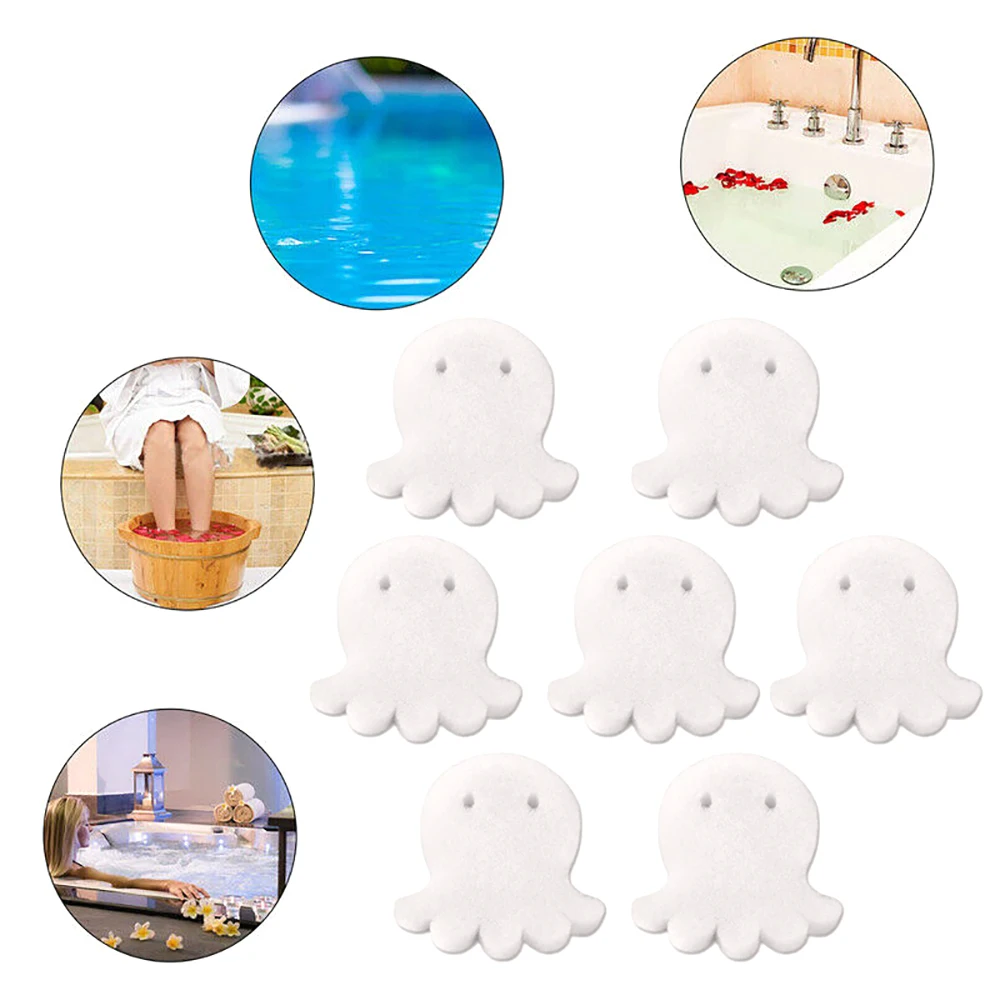 Kit de mantenimiento para piscina, esponja absorbente de aceite con forma de pulpo, bolas de espuma para suciedad, limpiador, accesorios para bañera