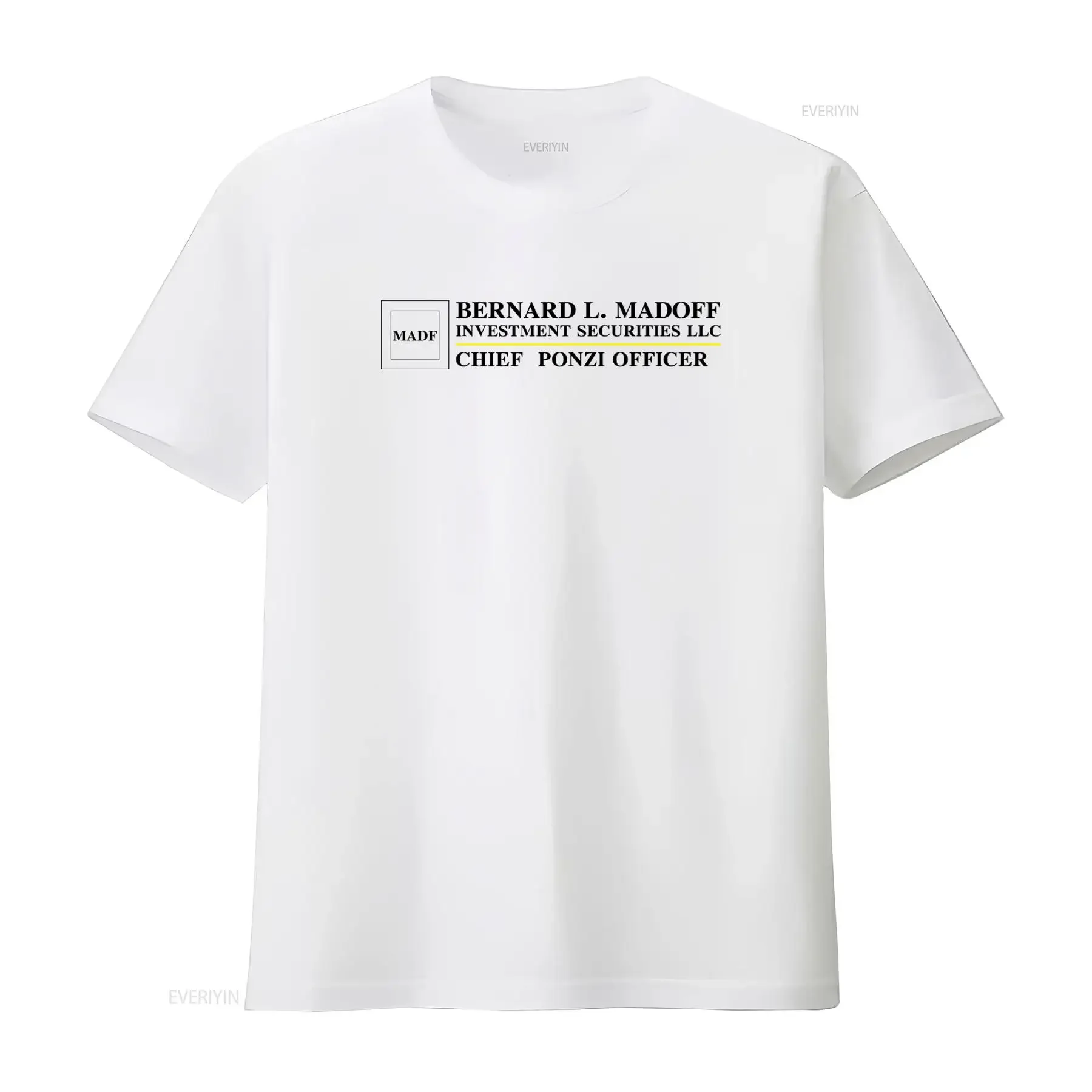 Bernard L Madoff Investment Securities Chief Ponzi Officer Crewneck T Shirt Funny Wall Street Finance Bro Fraud vintage Washed