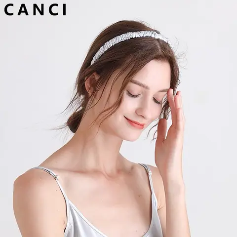 100% Natural Mulberry Silk Headband Luxury Silk Elastics Hair Hoop Headwear Hairbands Headband for Women Hair Accessories