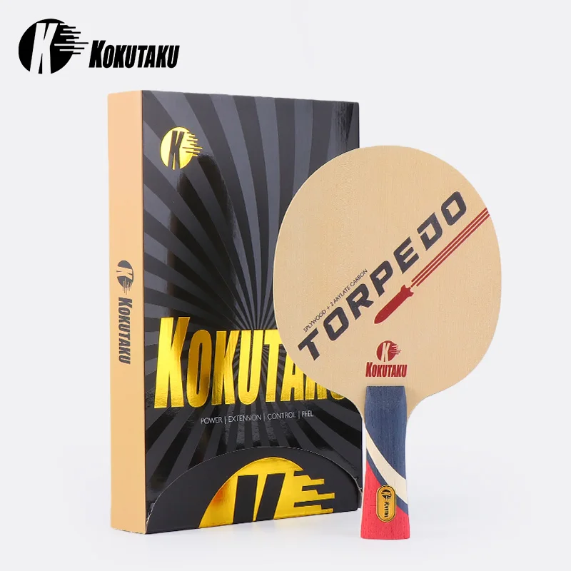 nouveau-lancement-raquette-de-tennis-de-table-kokutaku-torpedo-5w-2c-hinoki-exterieur-off-pour-attaque-par-topspin-fl-cs