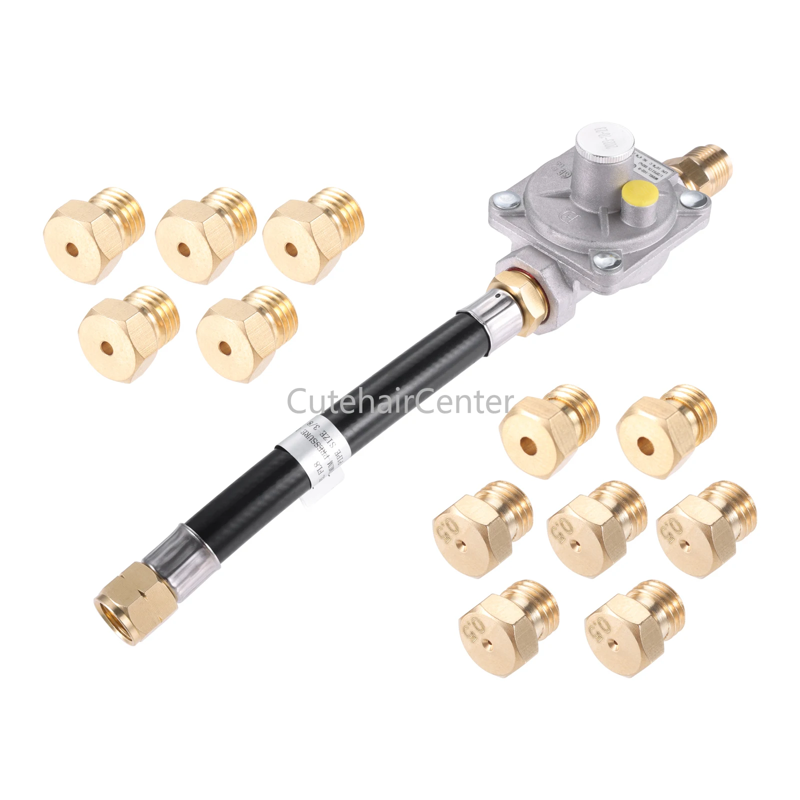 Kit konversi panggangan Gas alami, Regulator tekanan Orifice Nozzle NG ke LP untuk Weber Genesis /Genesis II