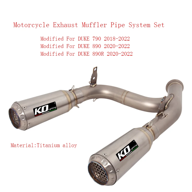 Motorcycle Delete Original Connect Exhaust Tubes System Set Replace Muffler Link Pipe Lossless Install Modified For DUKE 790 890