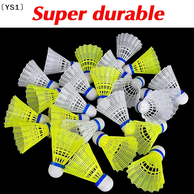 

〔YS1〕1PCS Badminton Ball Plastic Badminton Ball Durable Yellow White Student Nylon Badminton Ball Durable