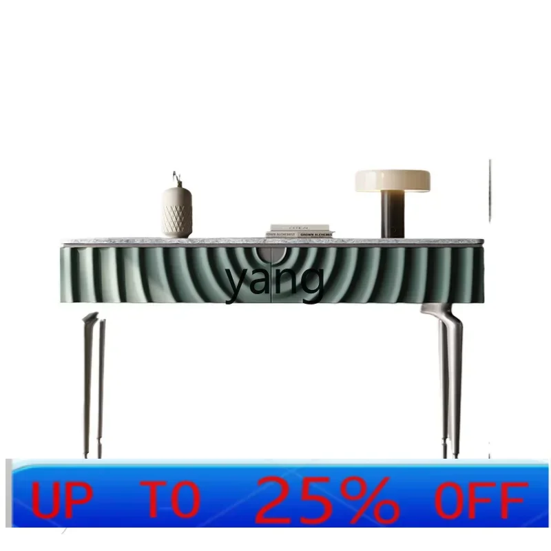

LH high-end home luxury stone living room modern simple foyer entrance table