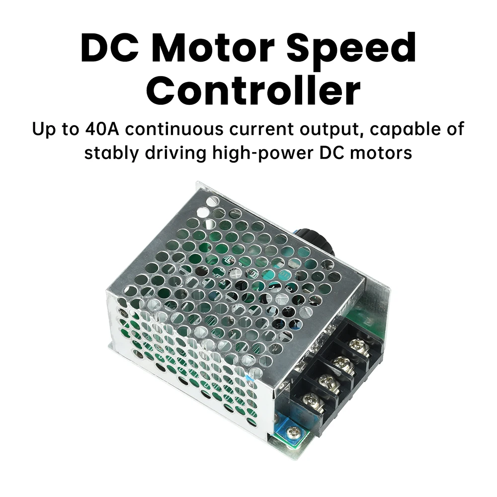 DC 9-55V PWM Motor Pump Speed Controller Driver 40A Current Regulator 2000W High Power Motor Speed Controller 9V 12V 24V 36V 48V