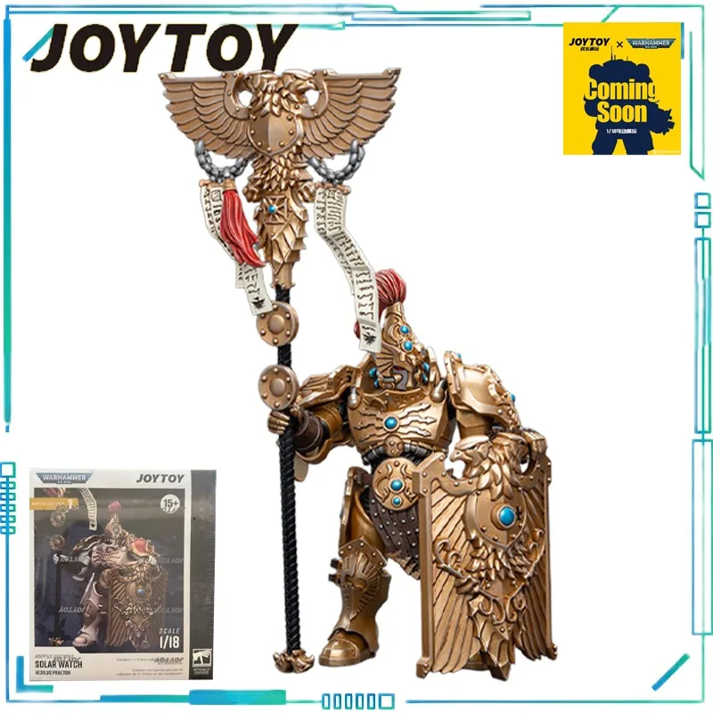 Joytoy genuíno joytoy x warhammer 40k série empresa comandante uma unidade de guarda bandeira oficial de execução modelo móvel presente do menino