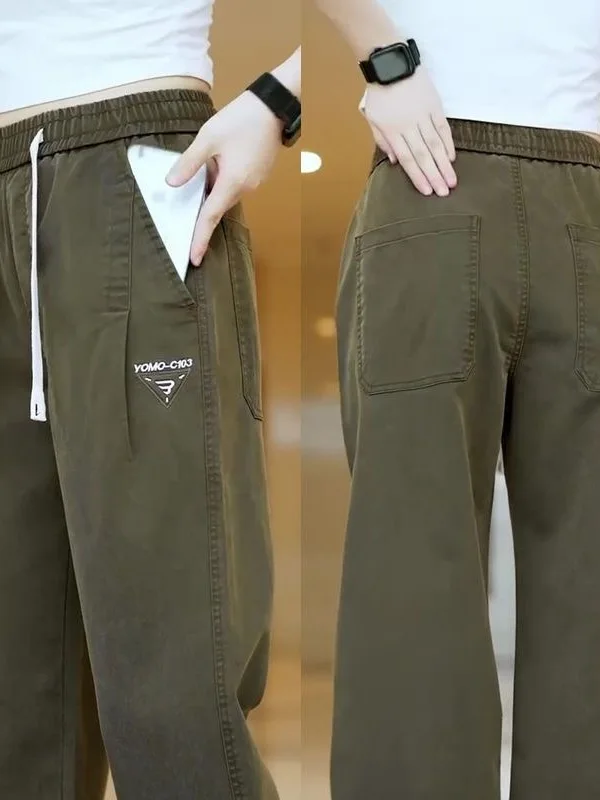 

Новые летние повседневные брюки для мужчин: свободные, прямые, модные, универсальные, грязеотталкивающие, износостойкие.