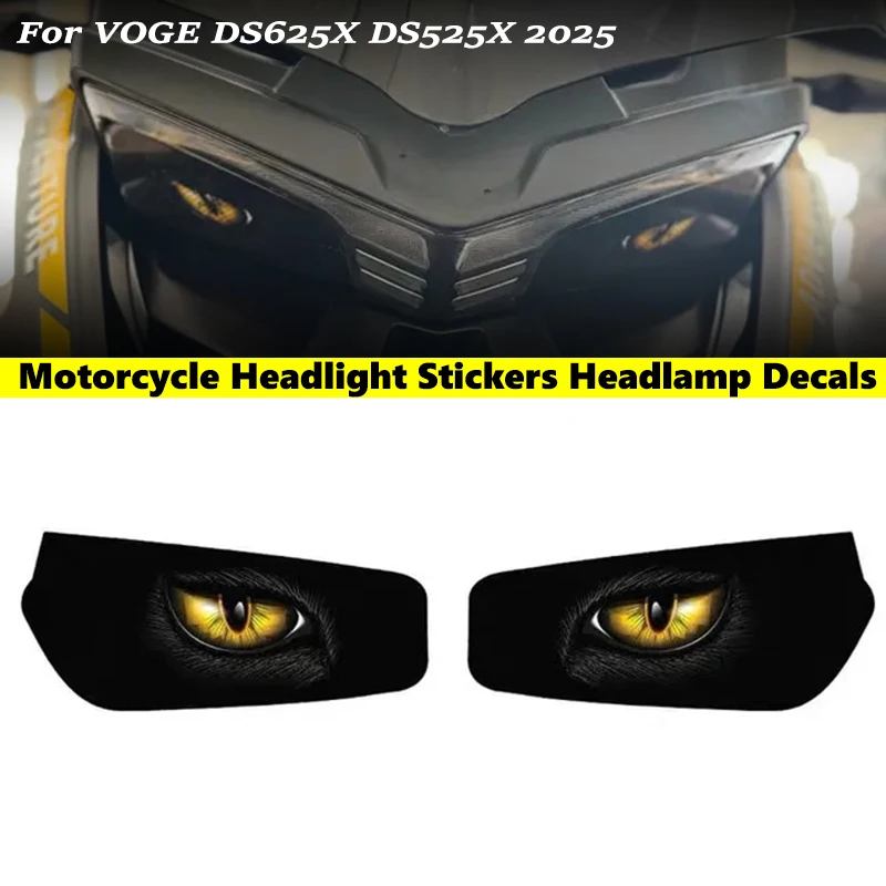 Motorcycle Headlight Decals Protector Stickers Headlight Sticker Waterproof Motorcycle Decals For VOGE DS525X DS625X DS 525 2025