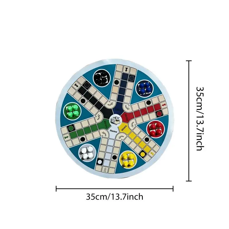 Flying Chess 1 Set Round 6 Person Toy Board Game Multi Parent Child Party Tabletop Family Gift