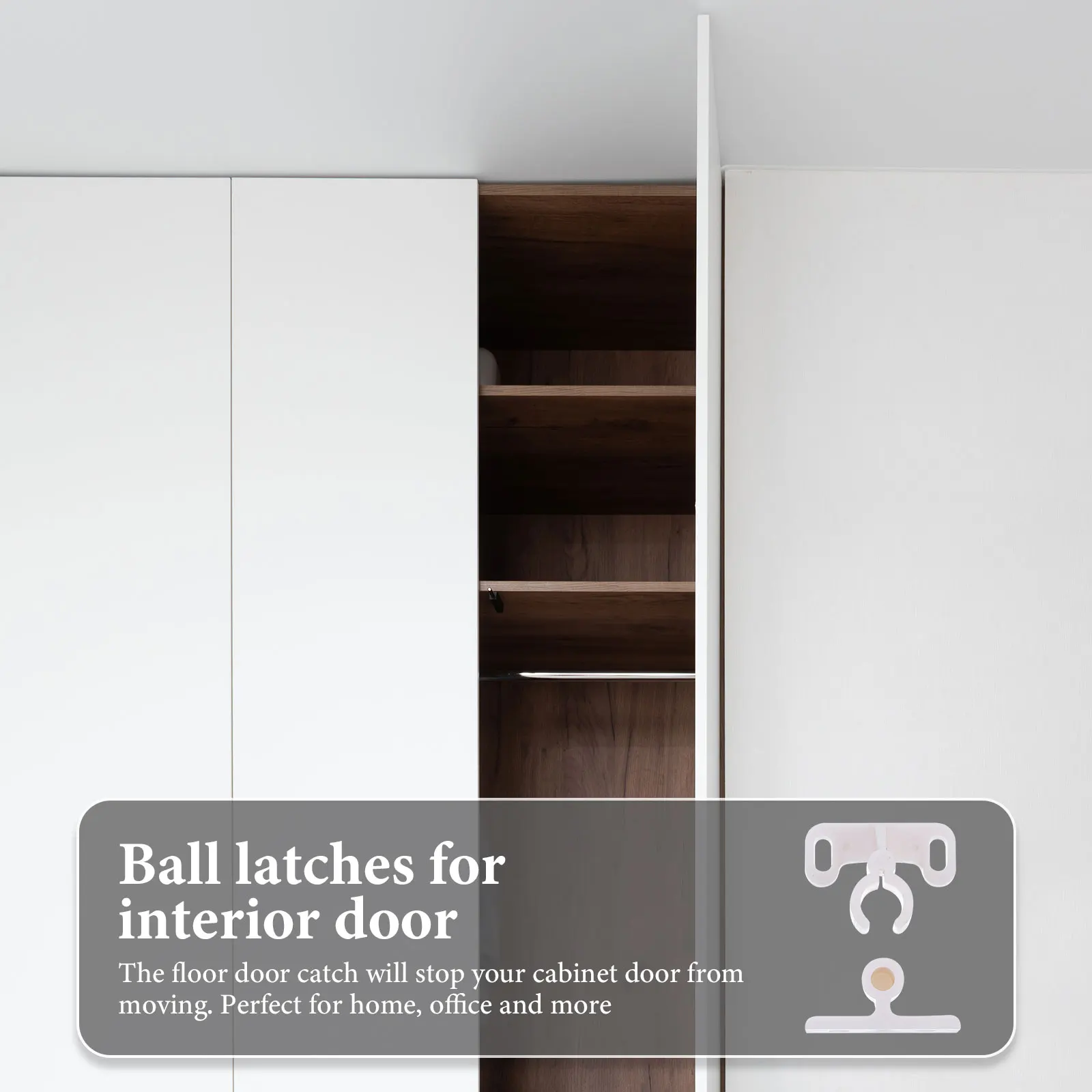 

12Pcs Ball Catch Cabinet Latch Simple Design Chic Look for Various Uses Ball Catch Cabinet Door Catches Door Tension Latches