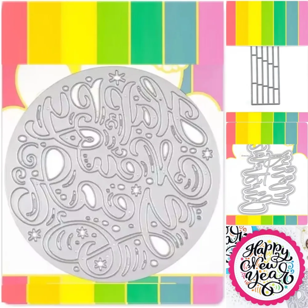 Numeric Words New 2025 Metal Cutting Dies Scrapbook Diary Decoration Stencil Embossing Template DIY Greeting Card Handmade