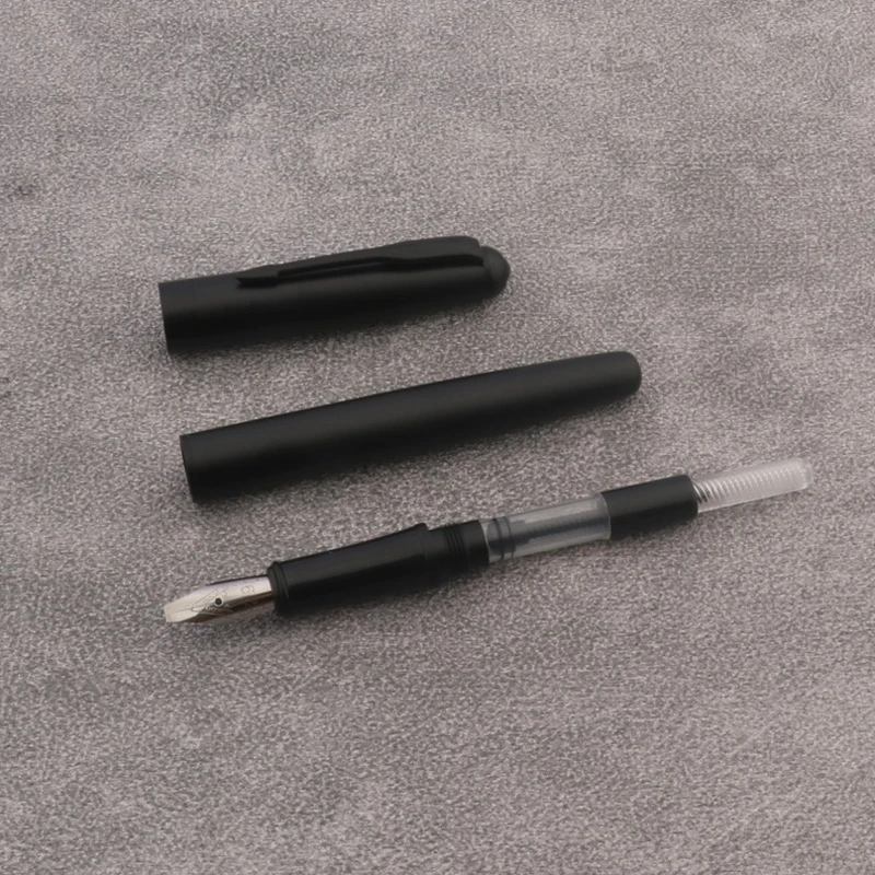 6pc Parallel Fountain Pen Frosted Black Ink Pen Gothic Arabic Italic 0.7/1.1/1.5/1.9/2.5/2.9mm Nib Office Supplies Pens