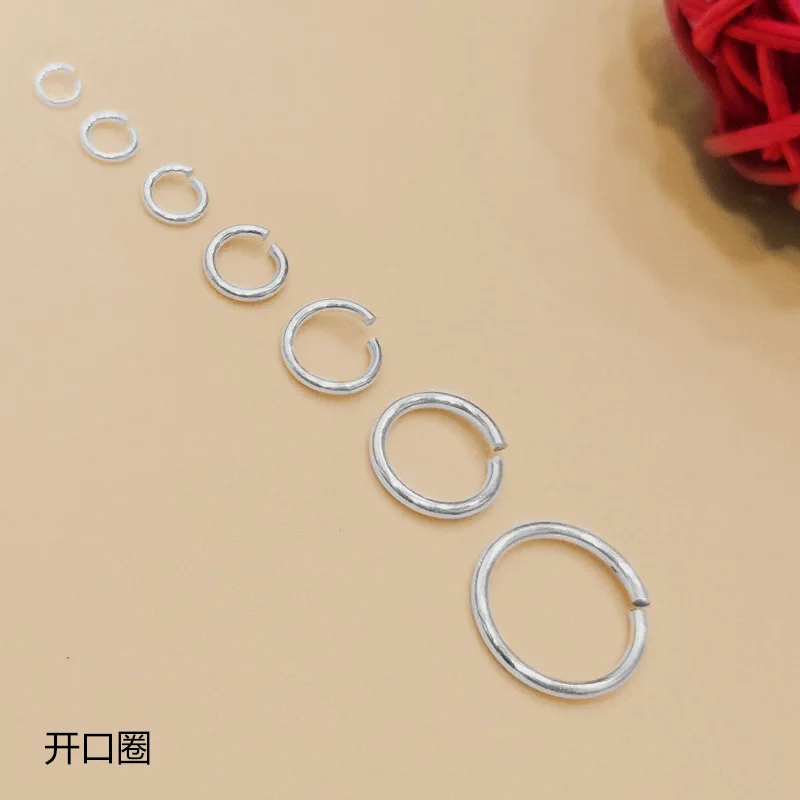 Wholesale 10pcs/pack Solid Sterling 925 Silver Jump Ring 3mm-10mm Silver Ring For Jewelry Diy