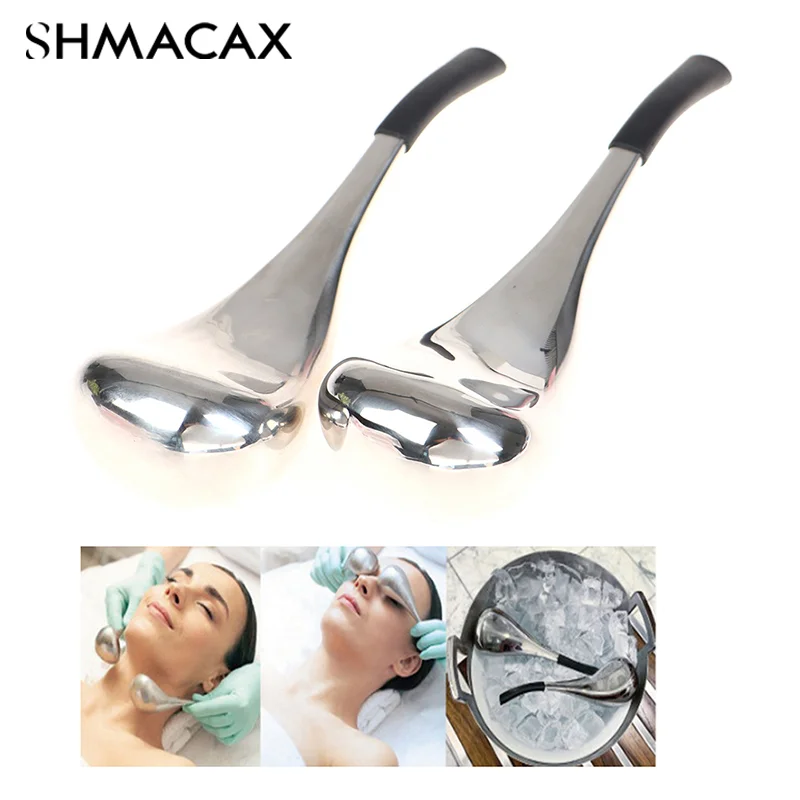 1/2PCS Ice Globes Facial Skin Care Tool For Face Eyes, Stainless Steel Face Beauty Cryo Sticks For Men Women, Cooling Spa Globes