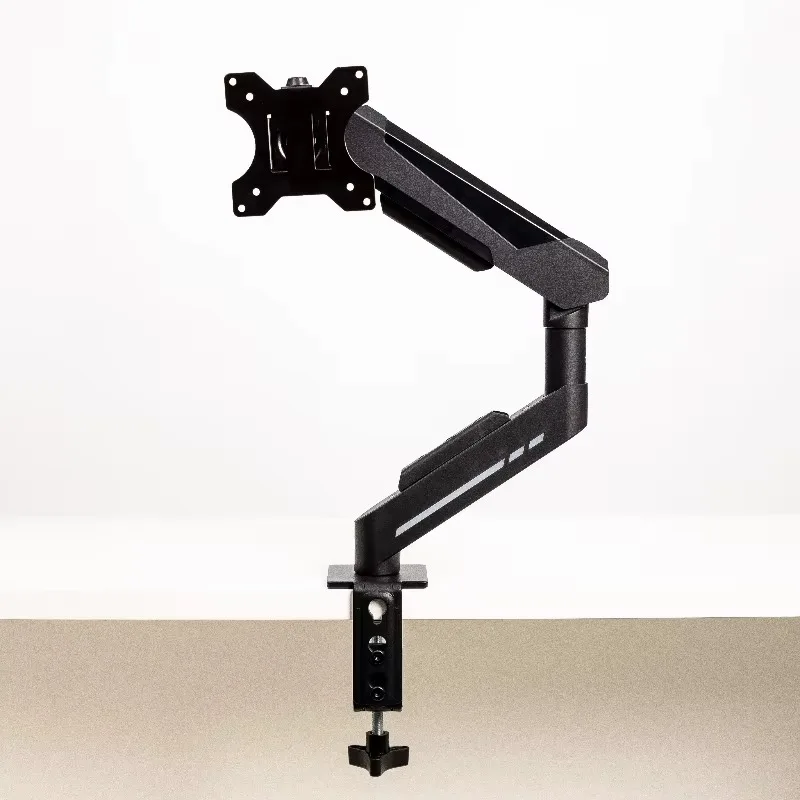 Swivel and tilt monitor stand to accommodate up to 32-inch screen monitors, fully adjustable single-player gaming desktop stand