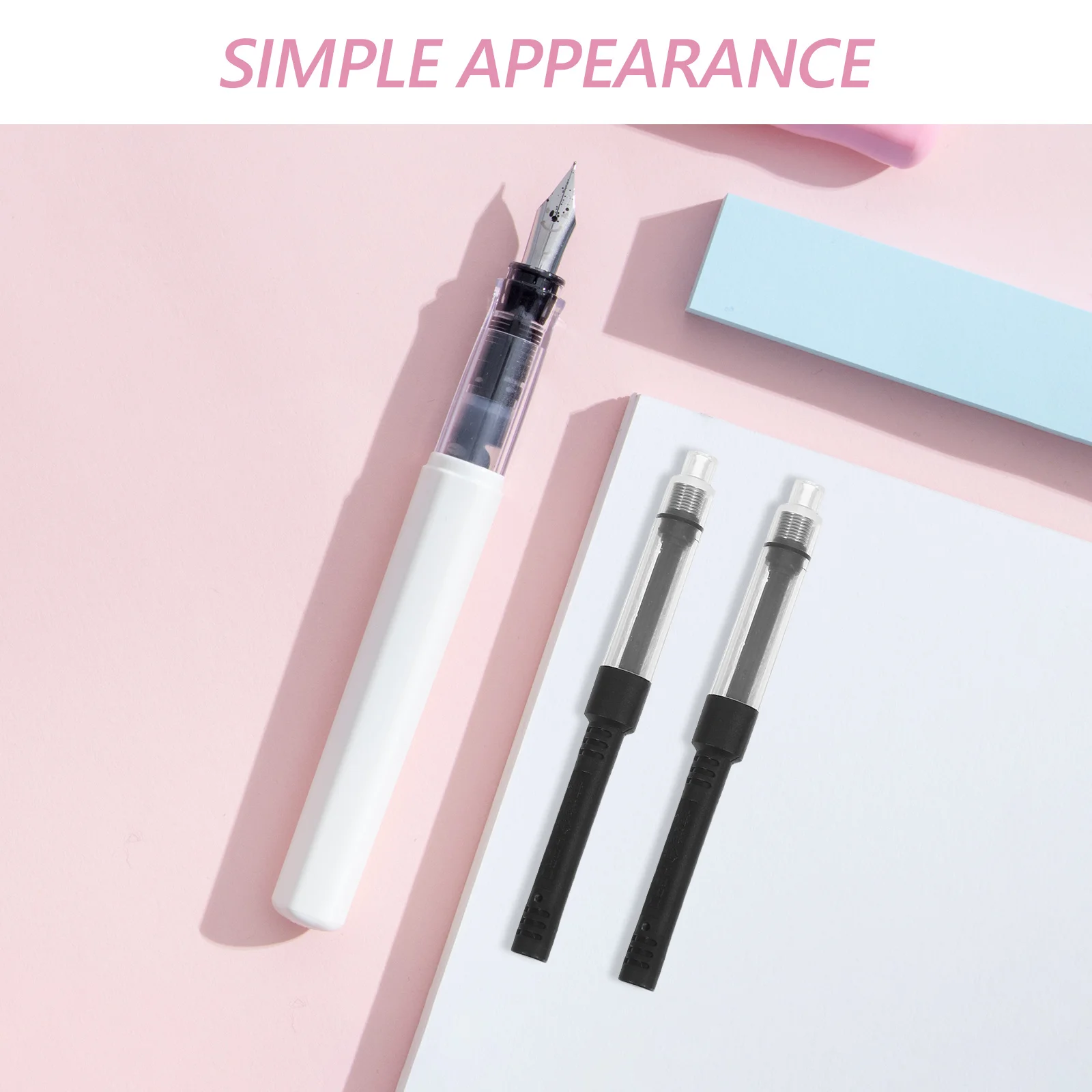 20Pcs Universal Plastic Fountain Pen Ink Converter Refillable Push Pull Ink Absorber Filling Tool for Office School Writing