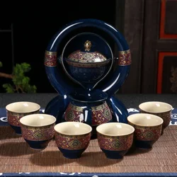 Luxury Semiautomatic Ceramic Tea Set with Teapot and Cup