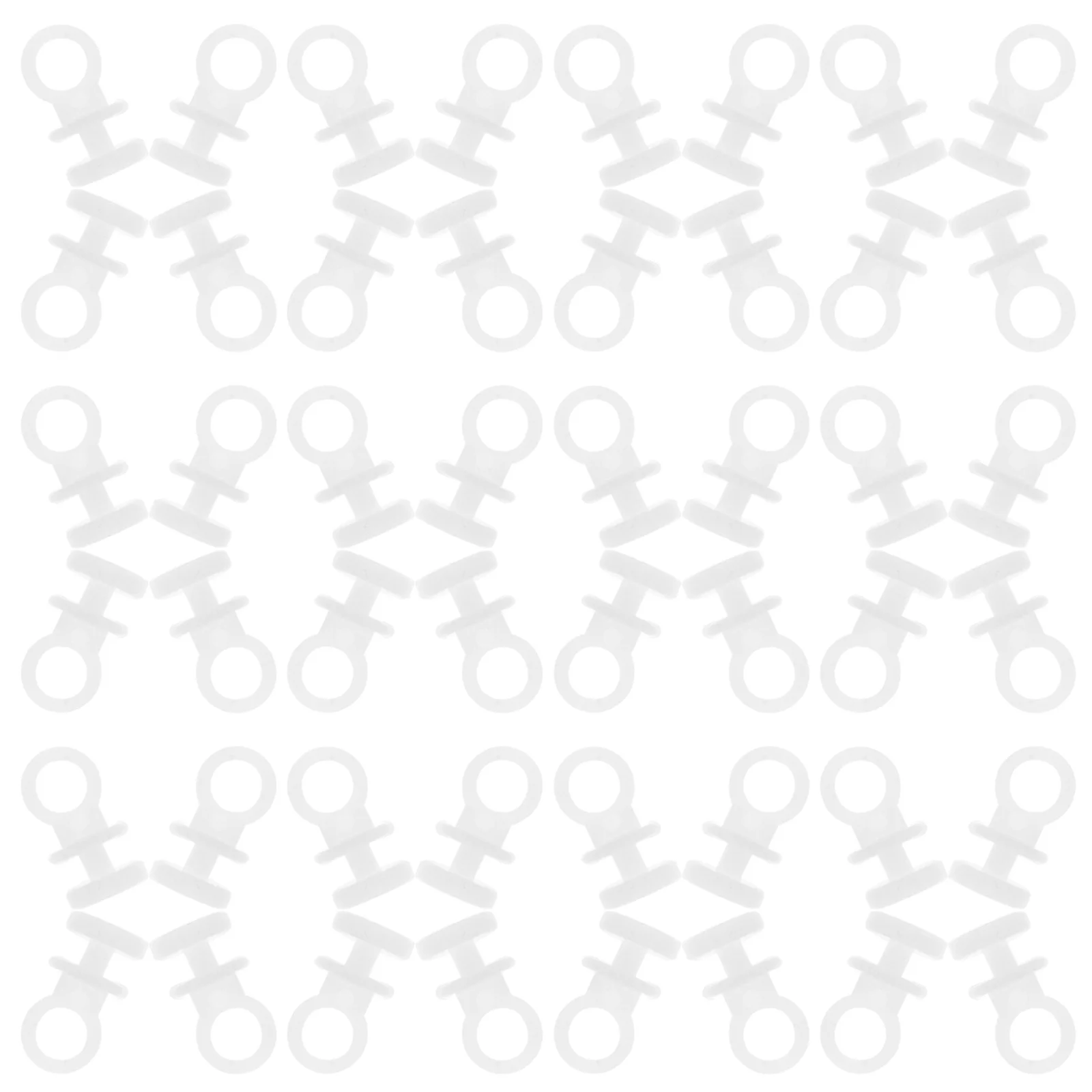 

100Pcs Curtain Track Rollers Plastic Silent Sliding Gliders for Home Office Hotel Curtains Wheels Pulley Hooks