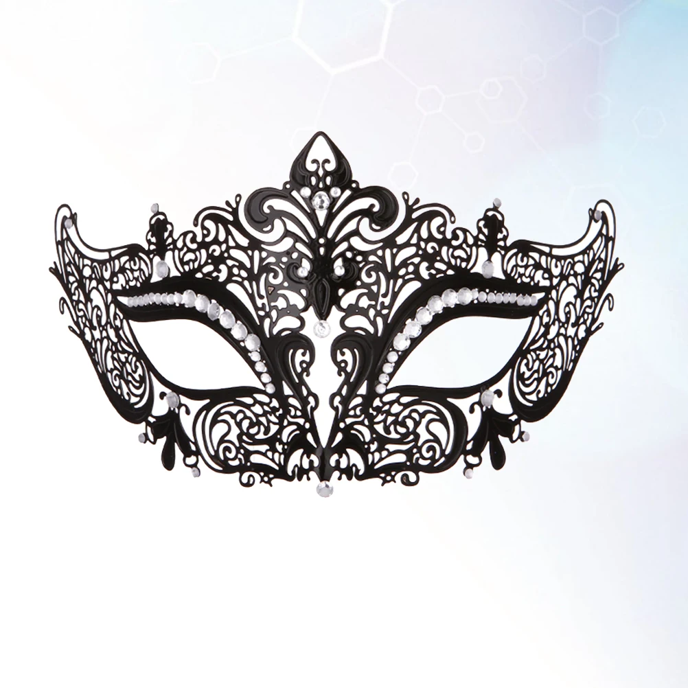 

Mask Black Plated Rhinestone Elegant Masquerade Costume Party Cosplay Mask Women Party Mask