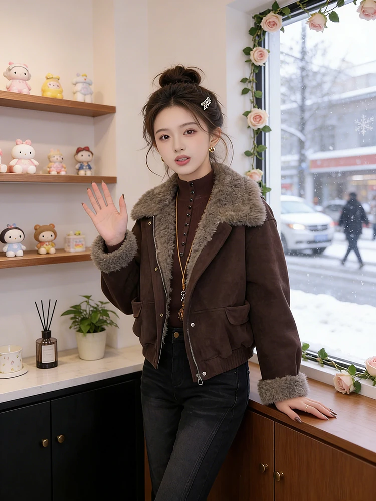 

Женская утепленная хлопковая куртка с воротником, повседневная зимняя верхняя одежда, модная короткая универсальная куртка для отдыха