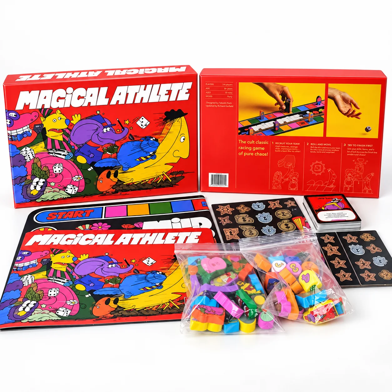 Magic Athletes Board Game, Pure Chaos Racing, Thrilling Strategy, Big Box Deluxe Edition, English Version, Perfect for Family
