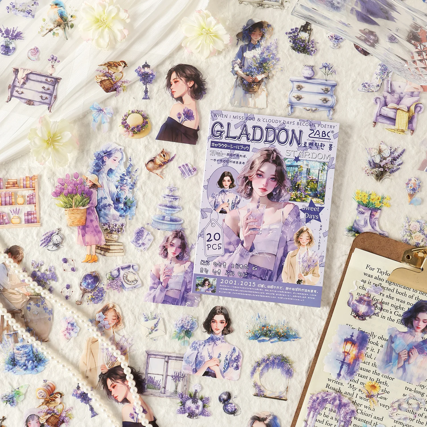 

20pcs/1lot Kawaii Scrapbook Sticker Yi Ren is like a flower Journaling Scrapbooking Supplies Planner Decorative Stationery