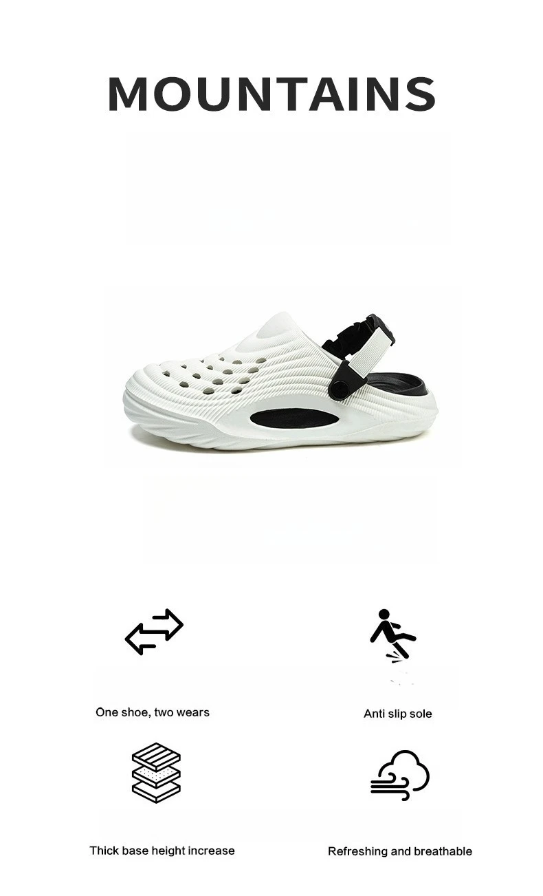 Unisex Sommer EVA Clogs – Rutschfeste Dicksohlen-Hausschuhe für Drinnen/Draußen, Geruchsneutrale Gepolsterte Pantoffeln für Männer und Frauen – Detail 2