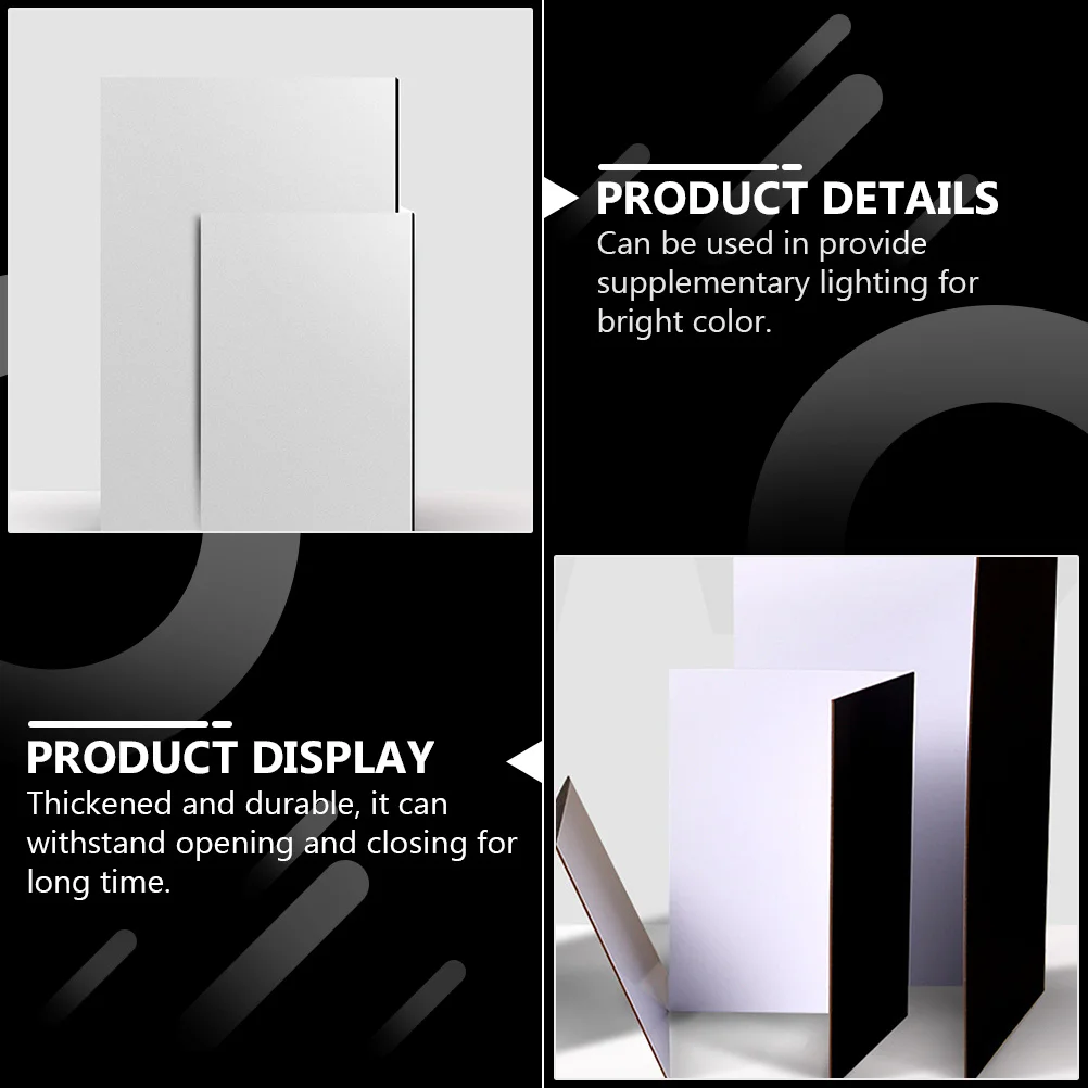 

Collapsible Photography Reflective Board White Black 5-in-1 Reflector for Outdoor Lighting Fill Shadow Reduction Sturdy Folding