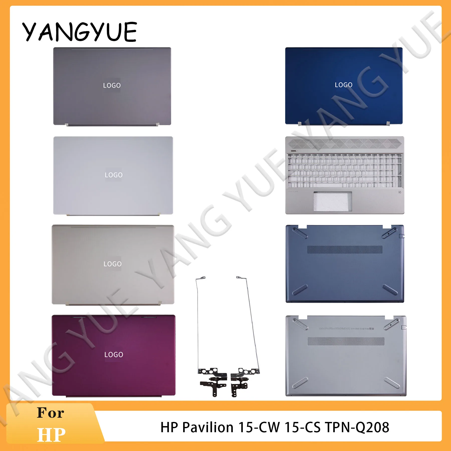 

New Laptop Cover For HP Pavilion 15-CW 15-CS TPN-Q208 Top Rear lid LCD Back Cover/Bottom Base/Bezel Case Shell Replacement