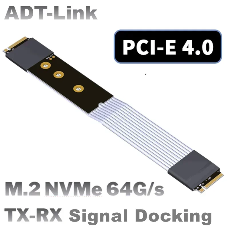 K44SS-TT/TR M.2 NVMe x4 PCIe Gen4 Full Speed Signal Docking Adapter Cable PCIE 4.0 M.2 NVMe Gold-Finger Extension Jumper Adapter