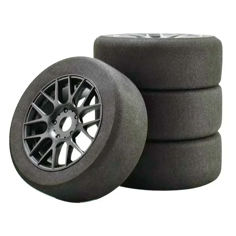 17mm Hex 1/8 RC Foam Tires Wheel Rims 118mm Set for HSP HPI Racing Car