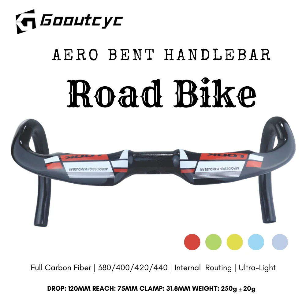 

Руль BENT для шоссейного велосипеда Aero Full Carbon T800 31,8 мм/глянцевый для LxxK Drop 120 мм, вытой 70 мм, изогнутый руль, 250 г, детали