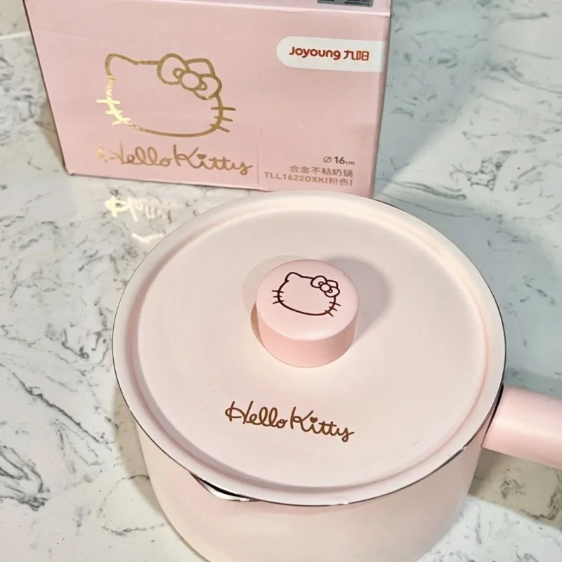 

Аниме-кастрюля Sanrio Hello Kitty для молока, 16 см, для общежития, антипригарная, для детского питания, для индукционных и газовых плит, быстрого приготовления