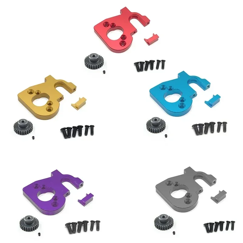 RC Car Motor Mount Holder com engrenagem para Wltoys, Peças, Acessórios de Atualização, 144001, 124019, 124018