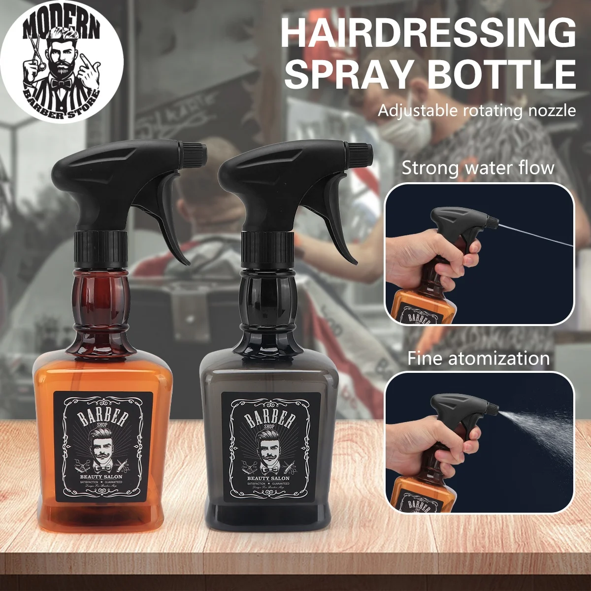 

Salon Barbershop Spray Bottle Hairdresser Refillable Spray Bottle Hair Mist Barber Hair Tools Water Hair Care Tools Accessories